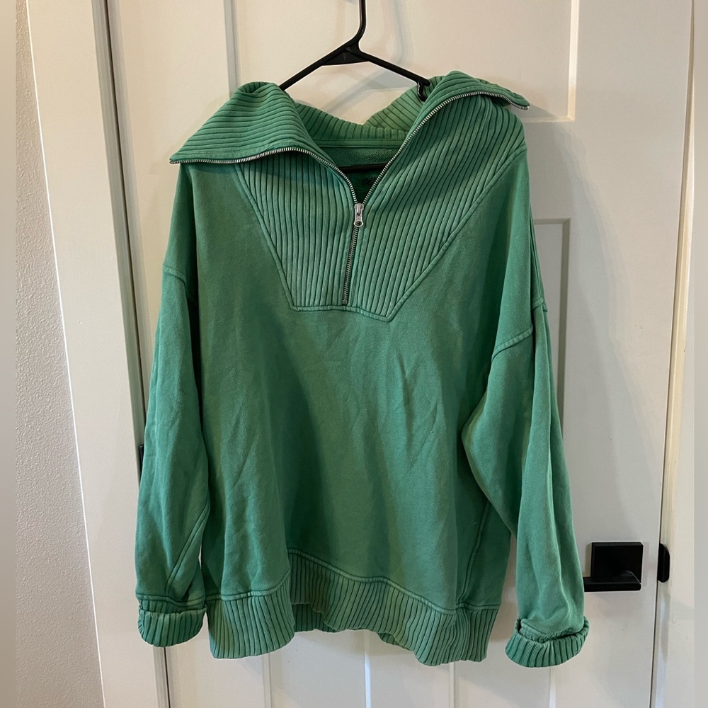 Aerie Down to Earth Quarter Zip Size S